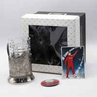 Подарочный набор для чая подстаканник «Рожден в СССР» значок, открытка купить в Минске +375447651009