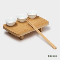 Подарочный набор для суши на подставке «Food is served» 5 предметов купить Минск +375447651009