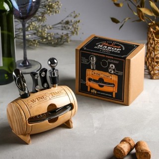Подарочный набор для вина «Wine Time» в бочонке купить