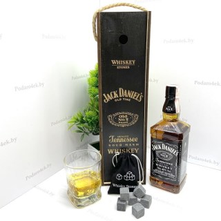 Подарочный набор для виски «JD» со стаканом и камнями купить