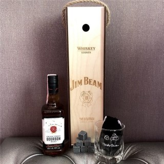 Подарочный набор для виски «Jim Beam» со стаканом и камнями фото
