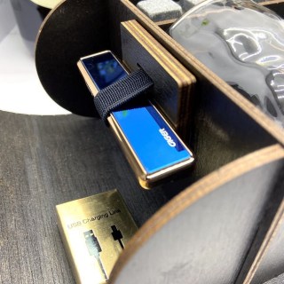 Подарочный набор для виски «100% МУЖИК» с зажигалкой USB фото