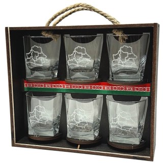 Подарочный набор мини-бар Whiskey «БЕЛАРУСЬ» 6 предметов, вид 1 фото