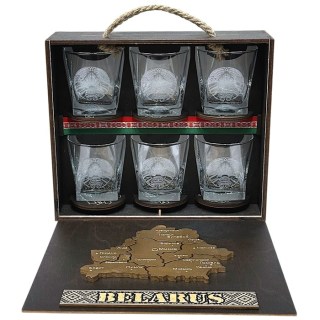 Подарочный набор мини-бар Whiskey «БЕЛАРУСЬ» 6 предметов, вид 2 купить