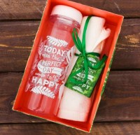 Подарочный набор «Perfect day» бутылка для воды, полотенце купить в Минске +375447651009