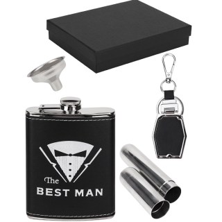 Подарочный набор с фляжкой «The Best Man» 4 предмета фото
