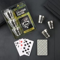 Подарочный набор: стопки+карты «Рыбак № 1»  купить в Минске +37547651009