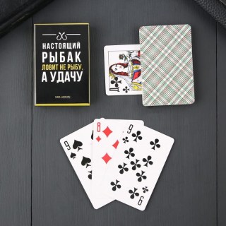 Подарочный набор: стопки+карты «Рыбак № 1»  фото