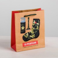 Подарочный пакет «23 Февраля» 12 × 15 × 5,5 см Минск +375447651009