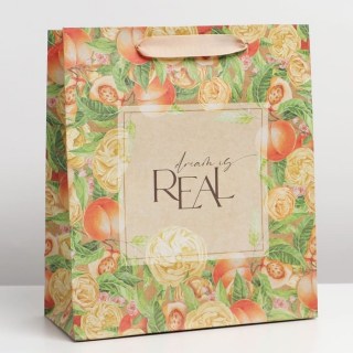 Подарочный пакет «Dream is real» 23 × 27 × 11,5 см купить