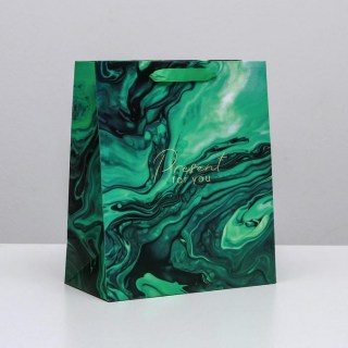 Подарочный пакет «Малахит» 23 × 27 × 11,5 см купить