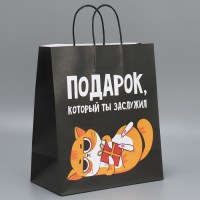 Подарочный пакет «Подарок, который ты заслужил» 28 × 32 × 15 см Минск +375447651009