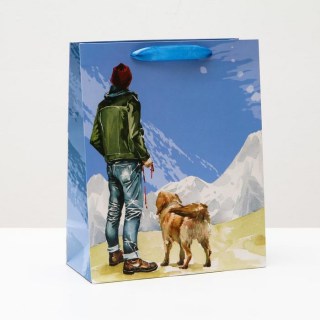 Подарочный пакет «Прогулка в горах» 26 × 32 × 12 см купить
