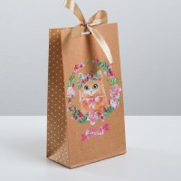 Подарочный пакет с лентой «Котенок» 13х 23 × 7 см купить в Минске +375447651009