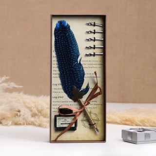 Подарочный письменный набор с пером «Peacock feather» купить