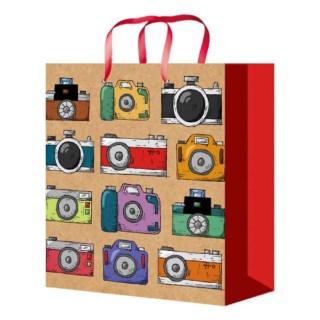 Подарочный вертикальный пакет «Camera» 26 × 33 × 8 см купить