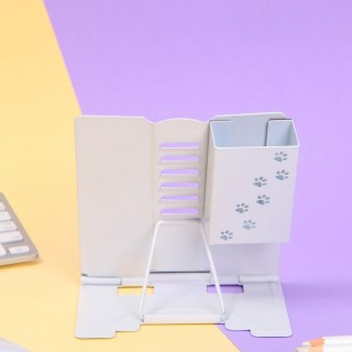 Подставка для книг «Котик с книжками» с органайзером фото