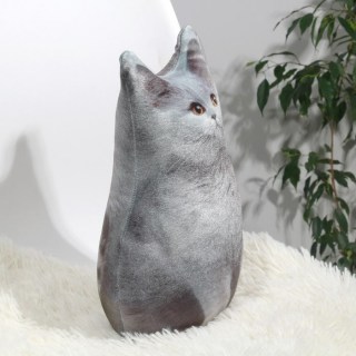3D Подушка - антистресс «Серый котик» фото