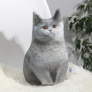 3D Подушка - антистресс «Серый котик» купить