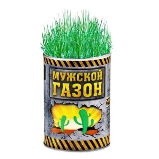 Растущая трава «Мужской газон» в банке купить