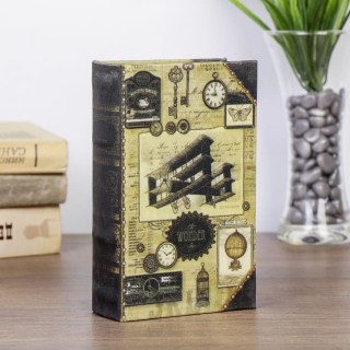 Сейф книга «Ретро самолет» обтянута шелком купить
