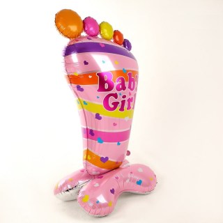 Шар фольгированный на подставке «Baby Girl. Детская пяточка» фото
