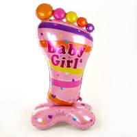 Шар фольгированный на подставке «Baby Girl. Детская пяточка» девочка купить в Минск +375447651009