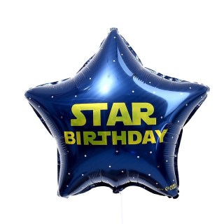 Шар фольгированный «Star birthday» 46 см фото