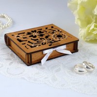 Шкатулка для колец на свадьбу «Цветы» Минск +375447651009