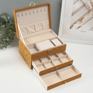 Шкатулка для украшений «Cork» 3 яруса фото
