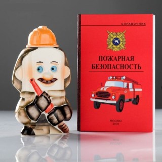 Штоф в подарочной книге- шкатулке «Пожарный» купить