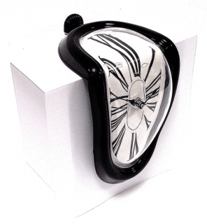 Стекающие часы С. Дали «Melting Clock» черные купить