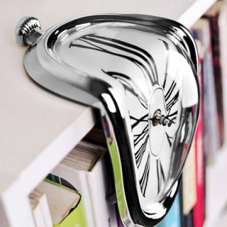 Стекающие часы Сальвадора Дали «Melting Clock» серебристые купить