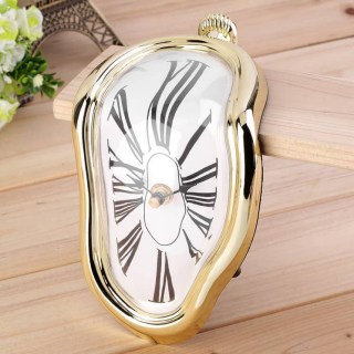 Стекающие часы С. Дали «Melting Clock» золотистые фото
