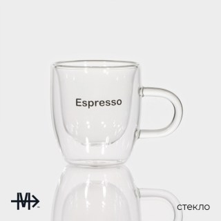 Стеклянная кружка с двойным дном «Espresso»  80 мл фото