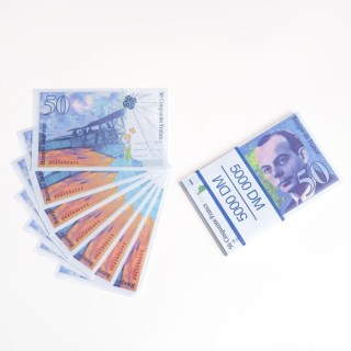 Сувенирные деньги пачка купюр 50 французских франков (бутафорские деньги) купить