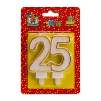Свеча в торт «25 лет» золотая Минск +375447651009