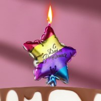Свеча в торт «Happy Birthday» разноцветные Минск +375447651009