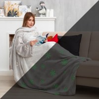 Светящийся плед с рукавами «Северные олени» 150х200 см  купить в Минске