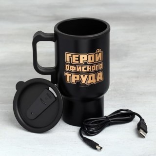 Термокружка с подогревом «Герой офисного труда» от USB фото