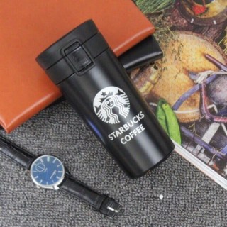 Термокружка Starbucks с крышкой черная купить