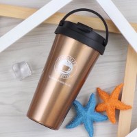 Термостакан / термос «Creative Cafe Style» золотистый 500 мл. Минск +375447651009