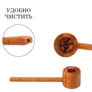 Трубка курительная «Wood» дерево фото