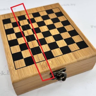 Уценка! Подарочный набор с фляжкой и шахматами «Grand Master» фото