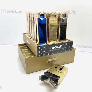 USB зажигалка «GIGER One» золотистая фото