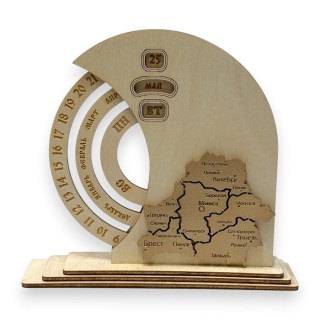 Вечный календарь настольный свелый «Беларусь» 17×16×4 см фото