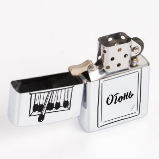 Зажигалка бензиновая в коробке «Огонь»  фото